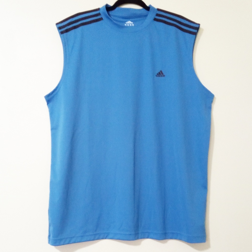 Adidas Sleeveless Blue Athletic Shirt
